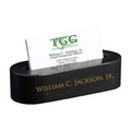 Oval Business Card Holder - Jet Black